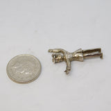 Sterling Silver Traffic Policeman Charm Pendant Vintage c1970