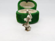 Sterling Silver Poodle Charm Pendant Vintage c1970