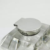 Edwardian Sterling Silver & Cut Glass Combination Desk Stand Antique London