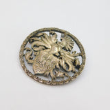 .800 Silver Viennese Military Coat Of Arms Sweetheart Brooch Pin Antique c1930