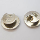 Victorian Boxed Sterling Silver Ancient Greek Coin Stud Set Antique c1880s