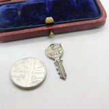 Sterling Silver Yale Key Charm Pendant Vintage c1970