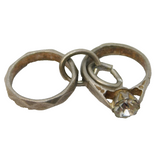 Sterling Silver Wedding & Engagement Ring Charm Pendant Vintage c1970
