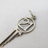 Sterling Silver 21st Birthday Key Charm Pendant Vintage c1970s