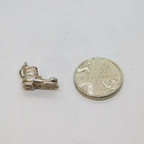 Sterling Silver Scruffy Shoe Boot Charm Pendant Vintage c1970