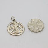 Sterling Silver Virgo Horoscope Symbol Charm Pendant Vintage c1970