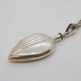 Sterling Silver Scent Bottle Form Pendant Necklace Vintage c1990s