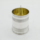 William IV Sterling Silver Lined Pattern Christening Mug Antique 1833 London