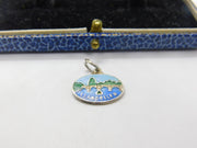 Sterling Silver & Enamel LLangollen Charm Pendant Vintage c1970