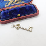 Sterling Silver 21st Birthday Key Charm Pendant Vintage c1970