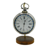 Early-Victorian Sterling Silver Open-Face Pocket Watch Antique 1840 Birmingham