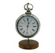 Early-Victorian Sterling Silver Open-Face Pocket Watch Antique 1840 Birmingham