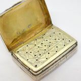 George IV Sterling Silver Floral Vinaigrette Antique 1825 Birmingham