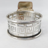 Silver Plated Greek Maze Pattern Meandros Napkin Ring c1920 Antique