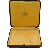 Victorian Large Leather Bound Square Jewellery Box Antique c1900