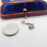 Sterling Silver Musical Saxophone Charm Pendant Vintage c1970