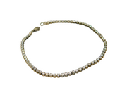 Sterling Silver Spinel Set Tennis Style Narrow Stacking Bracelet Modern c1990