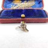 Sterling Silver Taurus or Bull Head Charm Pendant Vintage c1970