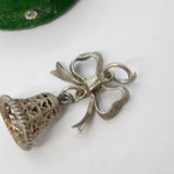 Sterling Silver Ringing Bell Charm Pendant Vintage c1970