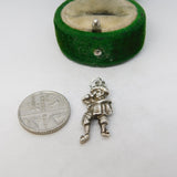 Sterling Silver Court Jester Charm Pendant Vintage c1970
