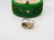 Sterling Silver Hippo Charm Pendant Vintage c1970