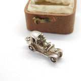 Sterling Silver Motor Car Traditional Charm Pendant Vintage c1970