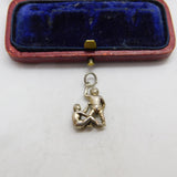 Sterling Silver Twins of Gemini Zodiac Charm Pendant Vintage c1970