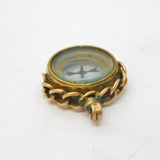 Edwardian 9ct Yellow Gold Working Compass Fob Pendant Antique c1910s