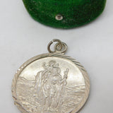 Sterling Silver St Christopher Travel Charm Pendant Vintage c1970