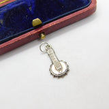 Sterling Silver Banjo Guitar Charm Pendant Vintage c1970