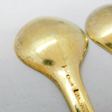 Egon Lauridsen Set of Sterling Silver Gilt & Enamel Demitasse Spoons Vintage