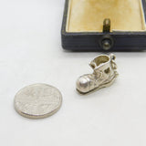 Sterling Silver Family in the Shoe Charm Pendant Vintage c1970