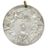 King George V Silver Plated Coronation Celebration Medal Antique 1911