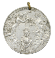 King George V Silver Plated Coronation Celebration Medal Antique 1911