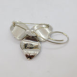 Sterling Silver Bond Boyd Stylised Trillium Flower Brooch Vintage c1990
