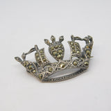 WWII-era Sterling Silver Marcasite Royal Navy Sweetheart Brooch Antique c1940