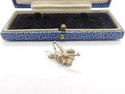 Sterling Silver Dancing Ballerina with Leg Up Charm Pendant Vintage c1970