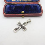Sterling Silver Cross Charm Pendant Vintage c1970