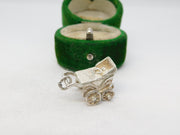 Sterling Silver Baby in the Pram Charm Pendant Vintage c1970