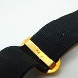 Victorian 9ct Yellow Gold Short Buckle Form Mourning Bracelet Antique c1880