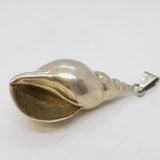 Large Mexican Taxco Sterling Silver Shell Charm Pendant Vintage c1970s