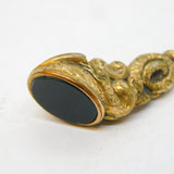 19th Century Rolled Glld & Bloodstone Horse Hoof Fob Antique c1880s