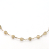 Sterling Silver Eastern Style Fancy Bead Link Bracelet Vintage c1990's