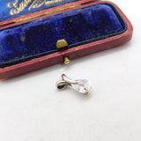 Sterling Silver and Diamond Paste Gem Charm Pendant Vintage c1970