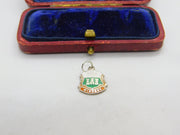 Sterling Silver and Enamel Windsor Travel Shield Charm Pendant Vintage c1970