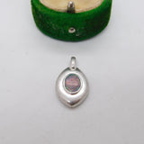 Sterling Silver Doublet Opal Drop Charm Pendant Vintage c1970