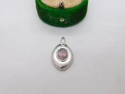 Sterling Silver Doublet Opal Drop Charm Pendant Vintage c1970