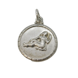 Sterling Silver Virgo Zodiac Charm Pendant Vintage c1970