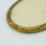 Victorian 9ct Gold Cased Large Floral Portrait Locket Pendant Antique c1860s