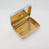 George III Sterling Silver Fine Greek Key Pattern Snuff Box Antique 1807 London